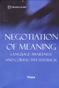 Image of NEGOTIATION OF MEATING :LANGUANGE AWERENSES AND CORRECTIVE FEEDBACK